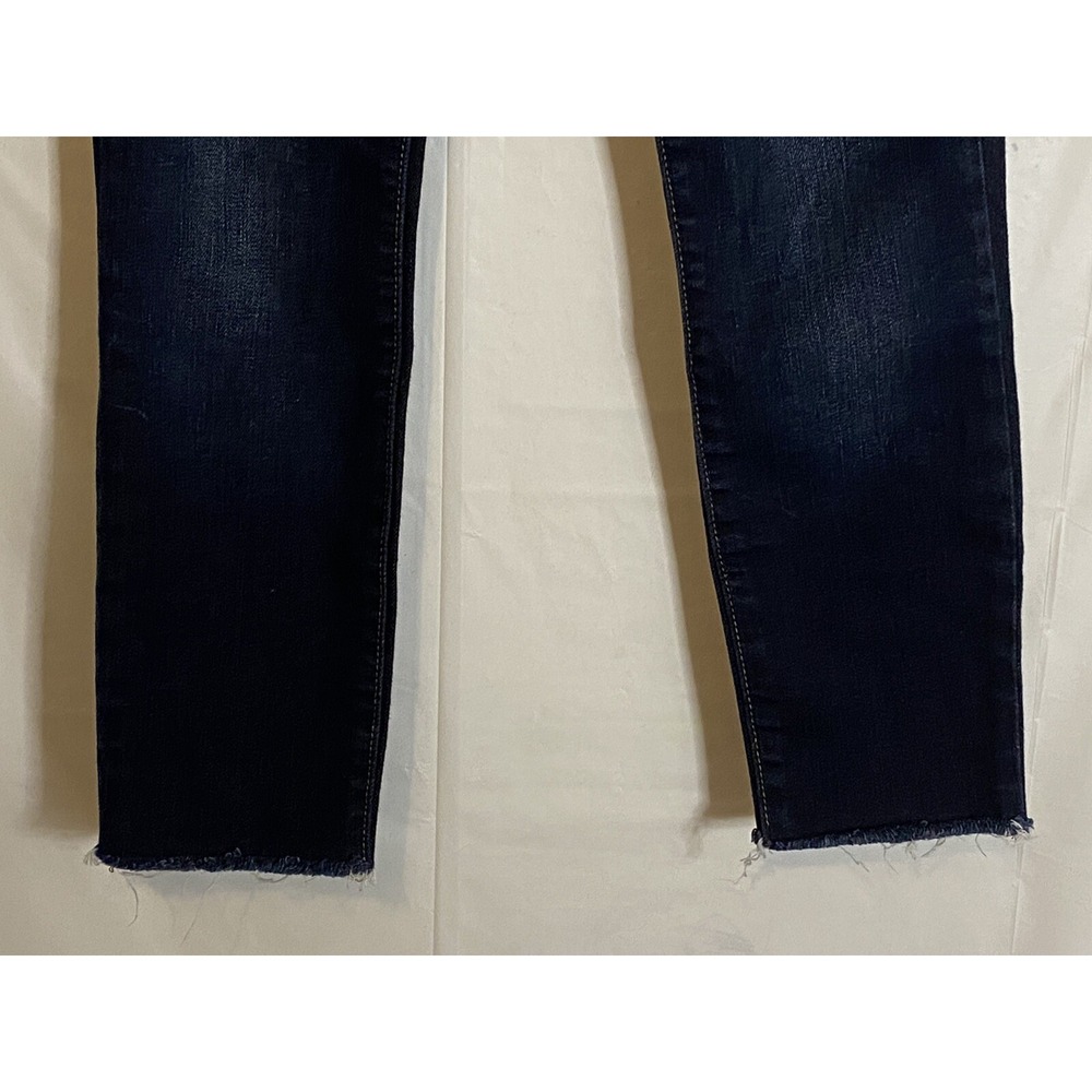 GAP 1969 Skinny Jeans Size 25 Short Blue Stretch Distressed Hem - Picture 3 of 10